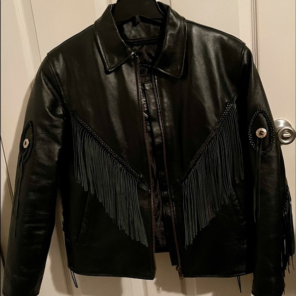 Ladies Genuine Leather Riding Jacket - Picture 1 of 4